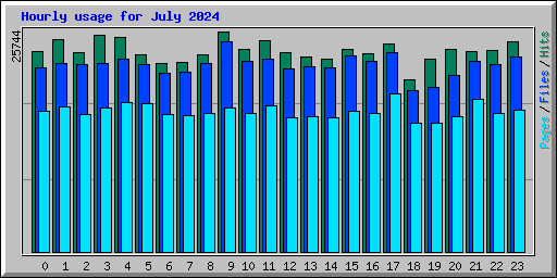 Hourly usage for July 2024