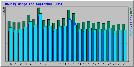 Hourly usage for September 2024