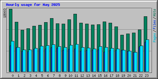 Hourly usage for May 2025